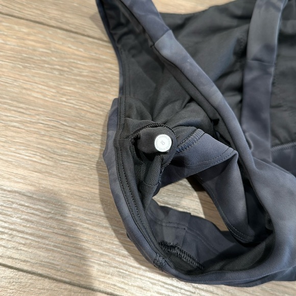 LULULEMON Diamond Dye Pitch Grey Graphite Grey Wunder Train Longline Bra Size 8 - Picture 8 of 12